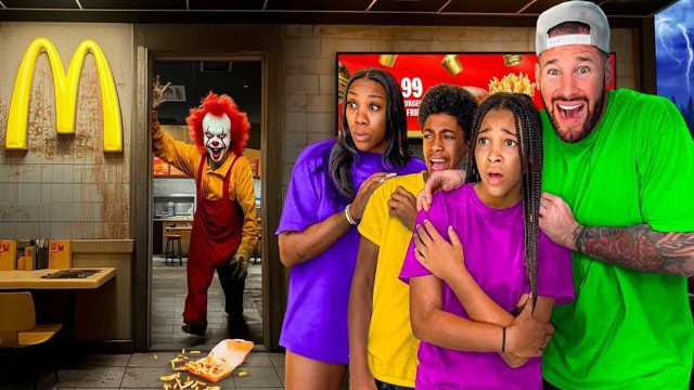 Kids Video: Mysterious clown encounter with kids at McDonald's img